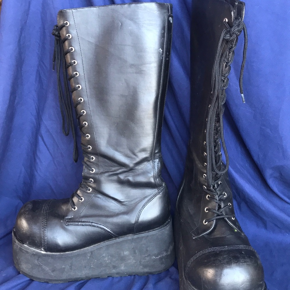 Demonic High Top Platform Boots